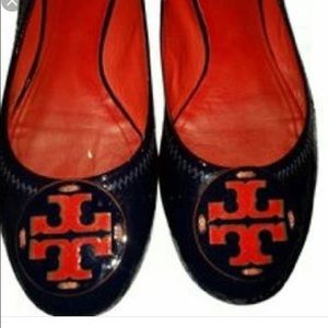 Tory Burch navy and red ballet flats sz 8