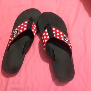 UGA Bulldogs flip flops