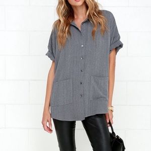 Lulus oversized button up shirt