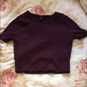 Stripped Knitted Crop Top