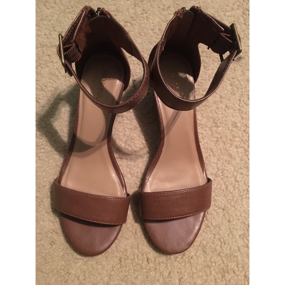 Brown Zip Back Wedges