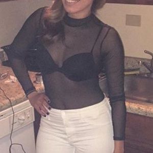 Black sheer bodysuit HAS BEEN SOLD