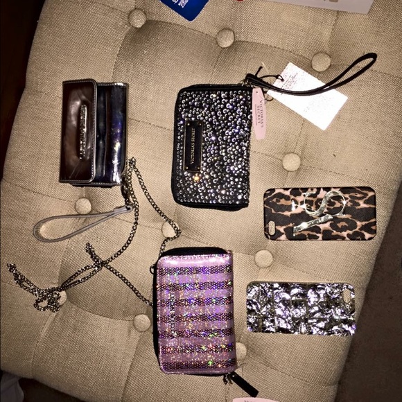 Pink wallet and black wallet i-phone case