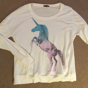Slouchy unicorn sweater