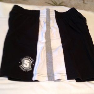 Black & white short shorts