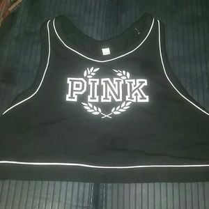 Pink sports bra