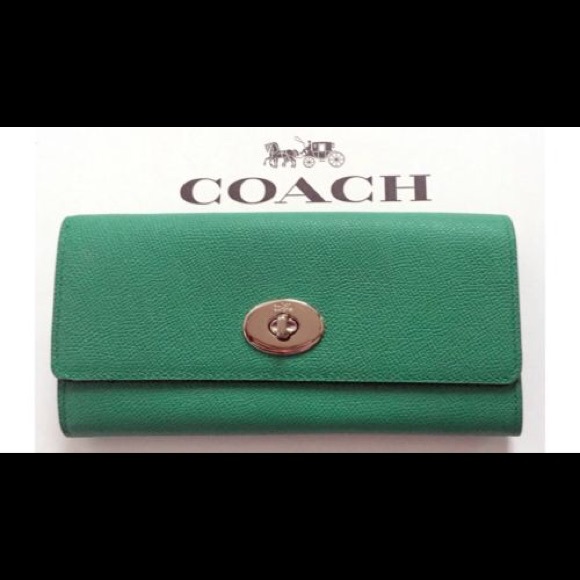 Authentic Coach Textured Leather Envelope Wallet