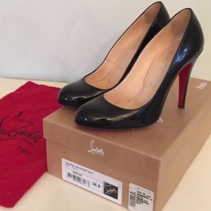 Ron Ron Christian Louboutin Patent Black pumps