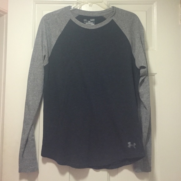 Grey Under Armour LS Baseball Shirt