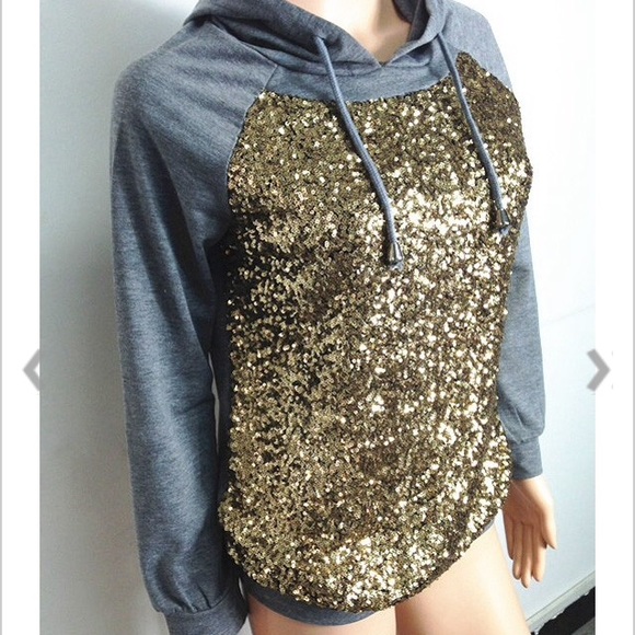 🌺last one🌺Sequined Hoodie - Picture 3 of 4