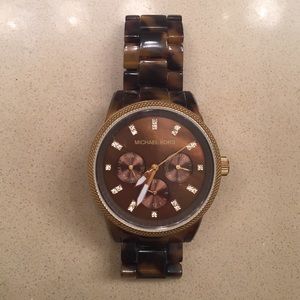 Michael Kors women's tortoise shell watch