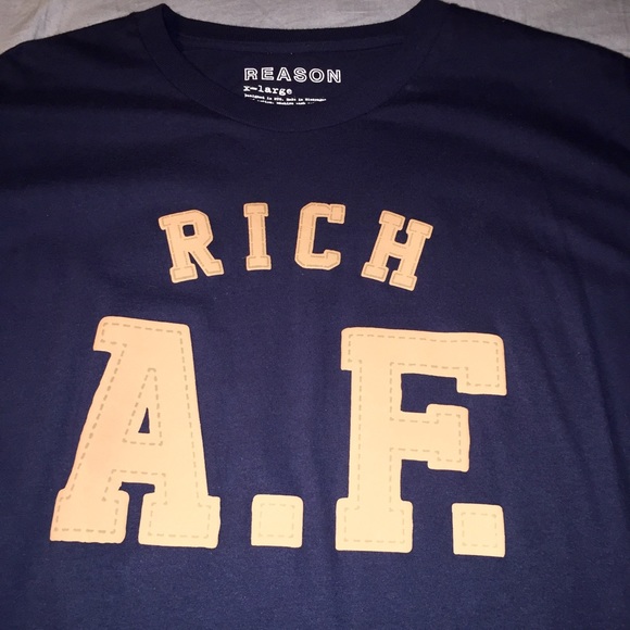 Mens XLarge Navy Blue Shirt Rich A.F. - Picture 2 of 3