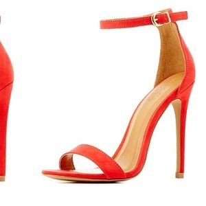 Heels, Sandals , red , size 8