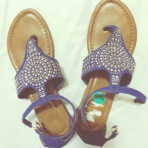Blue sparkly sandals!