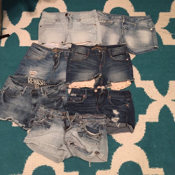 jean shorts bundle// 7 pairs