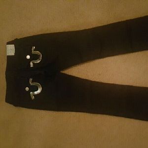 Rainbow sequins pocket design True Religion jeans