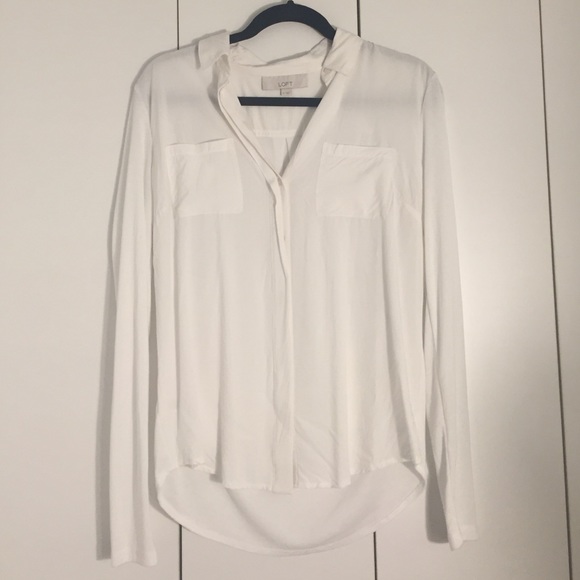 Loft white blouse