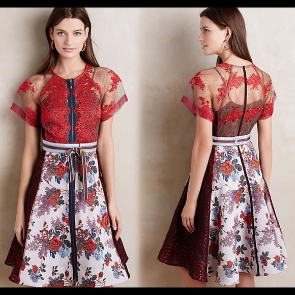Anthropologie Dresses & Skirts - ANTHROPOLOGIE WINTER ROSE DRESS BY BYRON LARS 12