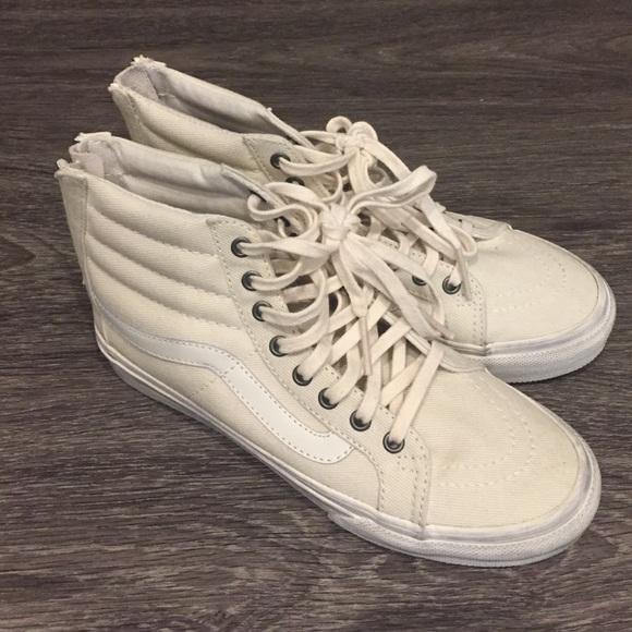 Vans white high top sk8 Hi-slim sneakers 6.5
