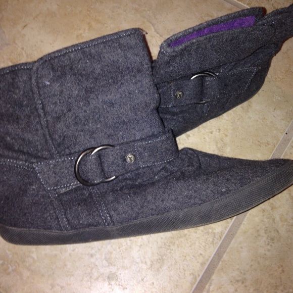 Gray booties