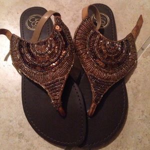 Beautiful Jessica Simpson beaded sandals