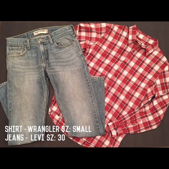 Wrangler button down ➕ Levi denim