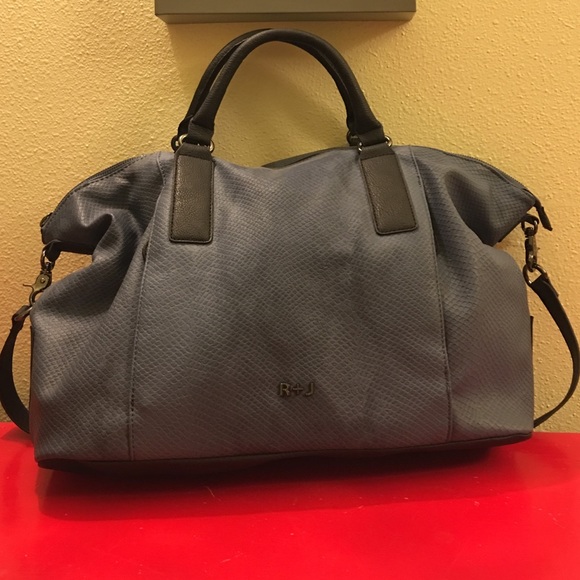 Python print embossed east-west tote- cobalt blue