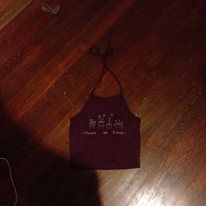 Halter top Crop . New . Tag on . Never worn