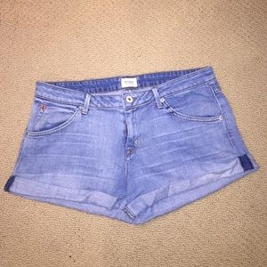 Hudson Cuffed Light-wash Jean Shorts
