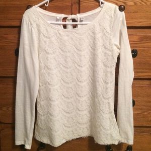 Long Sleeve Cream Shirt