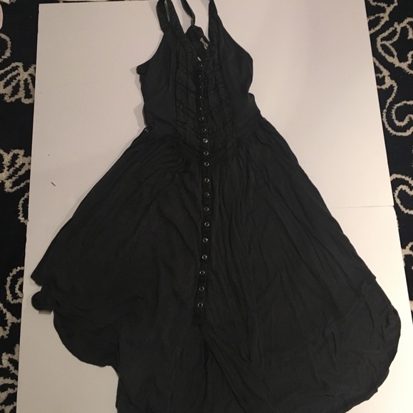 Charcoal button up dress