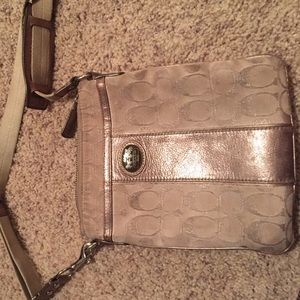 Gold coach purse