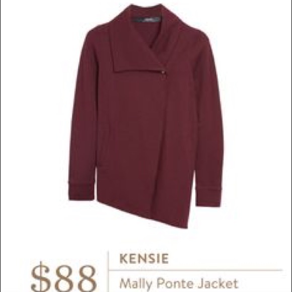 Kensie Mally Ponte Jacket - maroon