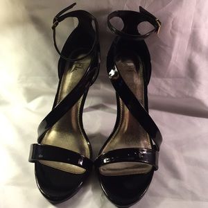 Black Ankle Strap Heels Size 10