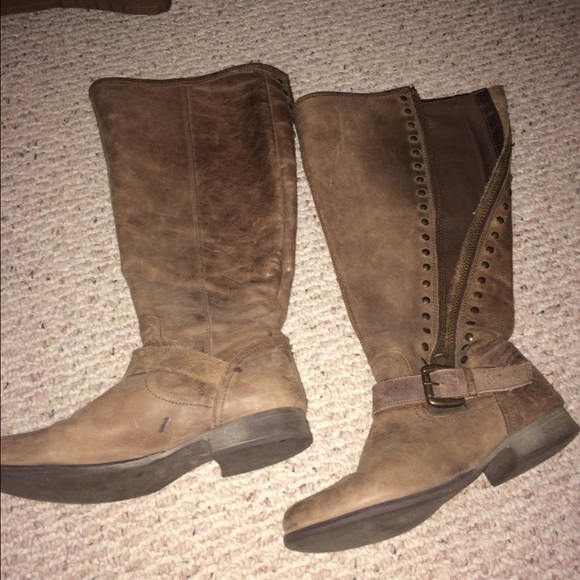Brown leather riding boots!