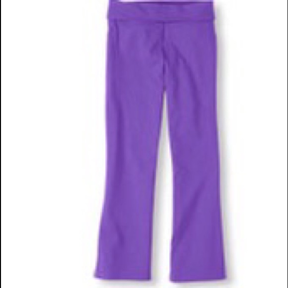 CLOSET CLOSING Black & Purple Yoga Pants - Picture 2 of 3