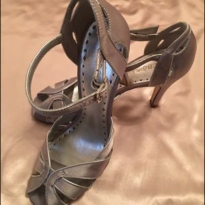BCBG Peep Toe Strap Heel
