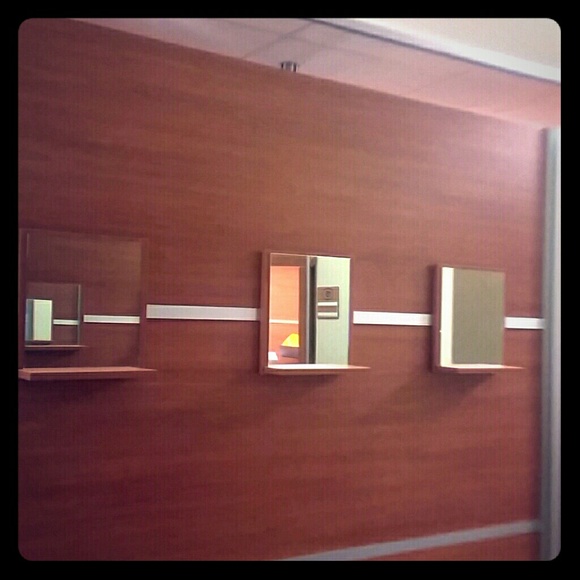 3 Wooden Wall Mirrors - image 1