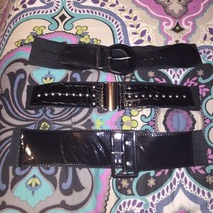 Three Black Waist Belts