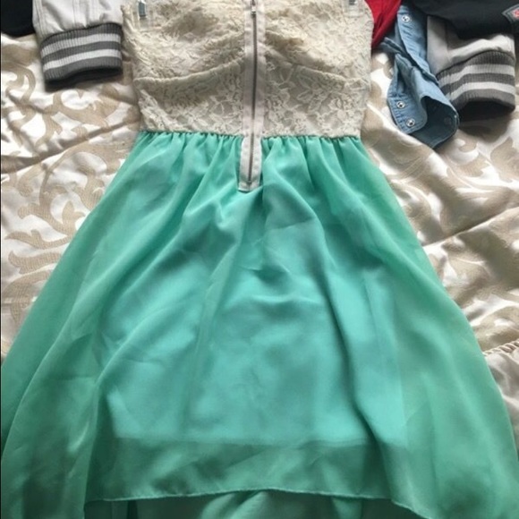 Blue formal high low dress