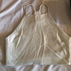 Light gold crop top