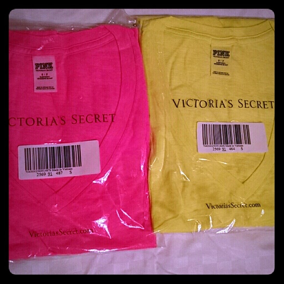 SOLD!!!!New VS Pink v-neck t-shirts
