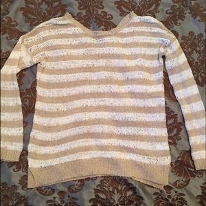 Anthropologie breezy stripes pullover sweater