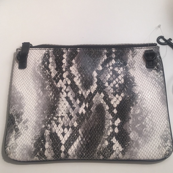 Black and White Python Print Crossbody