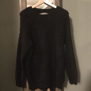 By Corpus black fuzzy sweater