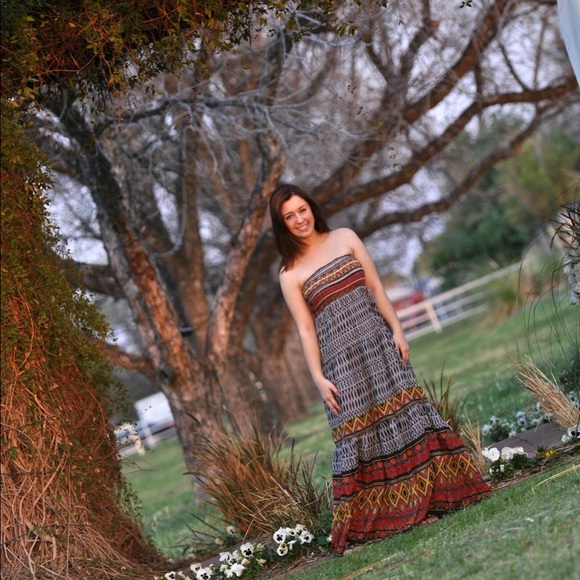 Chelsea & Violet strapless maxi