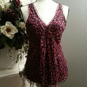 Beautiful silk sleeveless blouse