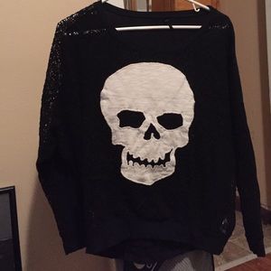 Black Skull Sweater