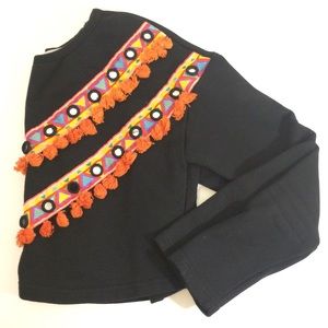 NWOT Tribal Crop Sweater