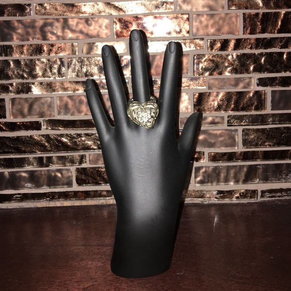 Heart in heart adjustable ring.